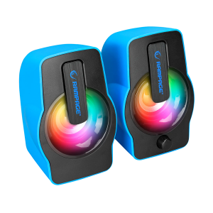 Zvučnici 2.0 gaming RAMPAGE RMS-G7 FALSETTO, 6W, RGB LED blue, 3,5mm + USB napajanje