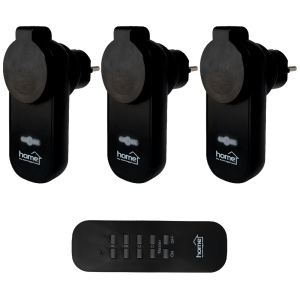 home Strujna utičnica sa daljinskim upravljačem, set  3 kom. - THO 113