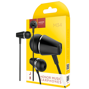 hoco. Slušalice sa mikrofonom, 3.5 mm, dužina kabela 1.2 met, crna - M34 Honor Black