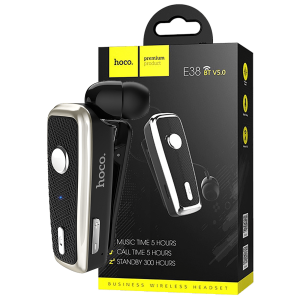 hoco. Slušalica bežična sa mikrofonom, Bluetooth, 90 mAh, 5 h - E38 Business Black