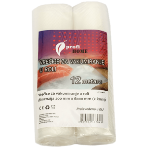 profi HOME Vrećice/Folije za vakumiranje u roli, 200 x 6000 mm, 2 kom - 453606