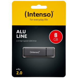(Intenso) USB Flash drive 8GB Hi-Speed USB 2.0, ALU Line - USB2.0-8GB/Alu-a