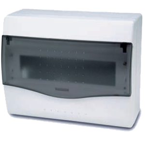 Famatel Kutija za osigurače nadžbuk, 8/10 osigurača, providna, IP40 - 3608-W-M-KN/8-10