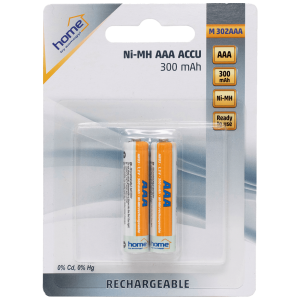 home Baterija punjiva AAA, NiMh, 300mAh, blister 2 kom - M 302AAA