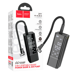 hoco. Pametni kompresor, 5000 mAh, LED zaslon, USB type C - ZP7 Maddy