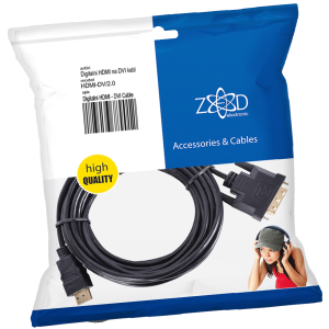 ZED electronic HDMI na DVI kabl,  2.0 met, ver. 1.4 - HDMI-DV/2.0