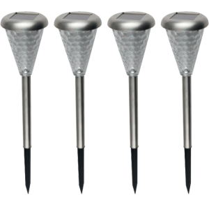 home Solarna vrtna LED lampa, metal/staklo, set 4 komada, 300 mAh - MX 811/4