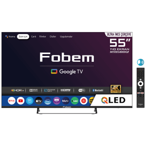 Fobem Televizor Smart QLED 4K UltraHD 55", Google TV - MT55EG8000QF