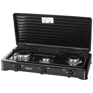 Zilan Plinski rešo sa 3 plamenika, 2300 W, crna - ZLN0032/BK