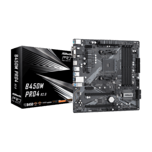 ASROCK MB B450M PRO4 R2.0 AMD B450;AM4;4xDDR4 m.2,VGA,DVI,HDMI,micro ATX