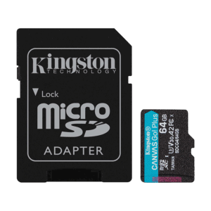 Micro SDXC card Kingston 64GB Canvas GoPlus Gen.4 200MB/s A2 U3 V30 Card + Adapter SDCG4/64GB