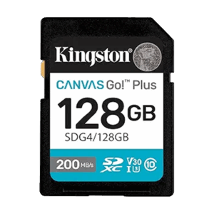 SD card Kingston 128 GB SDG4/128GB  SDXC,r/w:200/160MB/s, DSLRs, mirrorless cameras, 4K video