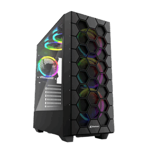 Kućište SHARKOON gaming, RGB HEX bk ATX, Tempered Glass, ventilator 4x120mm, black