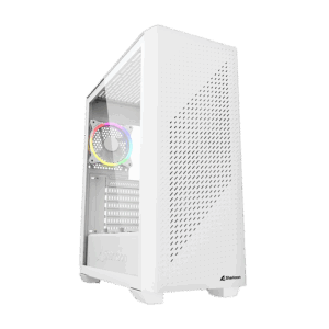 Kućište SHARKOON gaming, VS9 White RGB ATX, Tempered Glass, ventilator 3x120mm