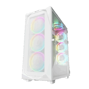 Kućište SHARKOON gaming, REV300 White, RGB, E-ATX, ventilator 3x140mm, 4x120 mm