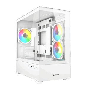 Kućište SHARKOON gaming, MK6 RGB White mATX, ventilator 3x120mm