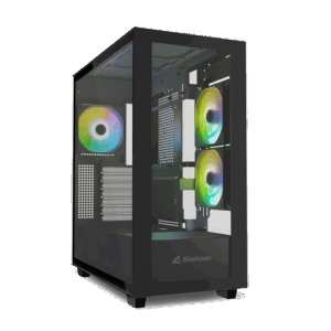 Kućište SHARKOON gaming, Rebel C60 RGB Black ATX, ventilator 4x120