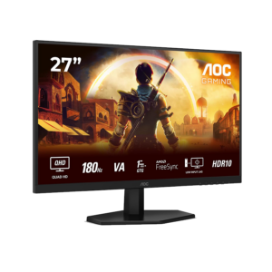 Monitor AOC Gaming Q27G42XNE 27" Fast VA, 2560x1440, 180Hz, 1ms (GTG), 300 cd/m2, 5000:1, Adaptive Sync, HDR 10, 2x HDMI, 1xDP, Tilt