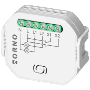 Orno 2-kanalni relej, WiFi, Bluetooth, Tuya Smart - OR-SH-17101