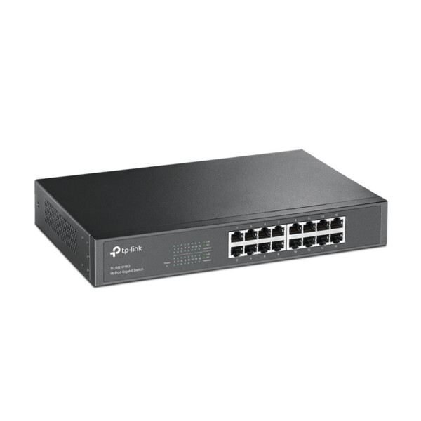 SWITCH TP- LINK 16 port Gigabit Desktop/Rackmount, 1U 13-inch steel case, supports MAC address self-learning, AUTO MDI/MDIX, JUMBO Frame TL-SG1016D