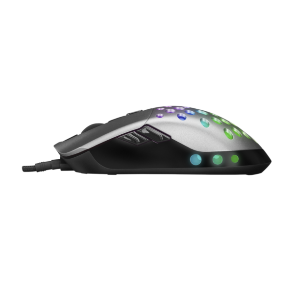 Miš gaming RAMPAGE SMX-R66 ROCKET Ultra Light silver, RGB LED, 12000dpi