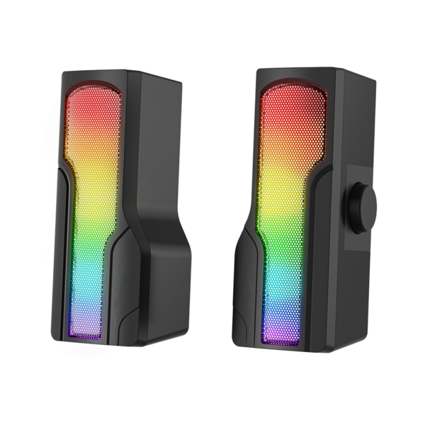 Zvučnici 2.0 gaming RAMPAGE Arty X13 Bluetooth 3W*2 Multimedia Usb 5V 45dB Gaming Player Speaker with RGB Light, 38929