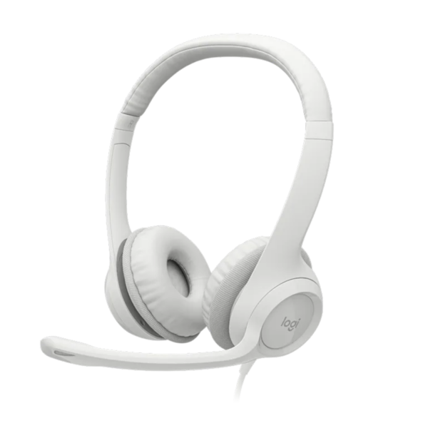 Slušalice sa mikrofonom, Logitech H390, USB, Noise-canceling Rotating microphone, Off-White, 981-001286