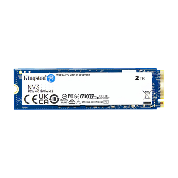 Kingston SSD SNV3S/2000G 2TB NV3 NVMe PCIe Gen 4.0  Up to 6,000MB/s read, 5,000MB/s write