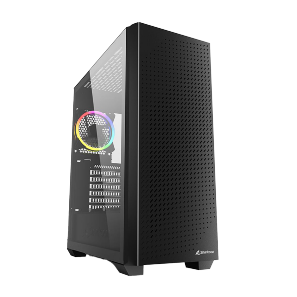 Kućište SHARKOON gaming, VS9 Black RGB ATX, Tempered Glass, ventilator 3x120mm