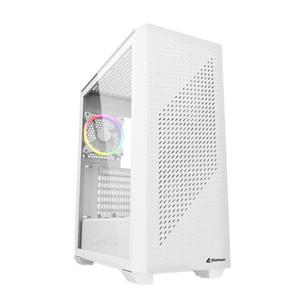 Kućište SHARKOON gaming, VS9 White RGB ATX, Tempered Glass, ventilator 3x120mm