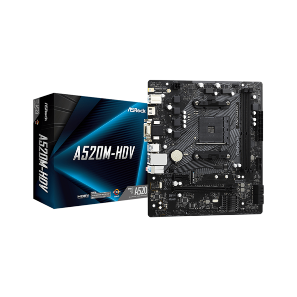 ASROCK MB A520-HDV AM4 2xDDR4 4xSATA M.2 RAID VGA HDMI Micro ATX