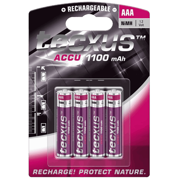 tecxus Baterija punjiva AAA, 1100mAh, blister 4 kom - TCM 1100AAA/4
