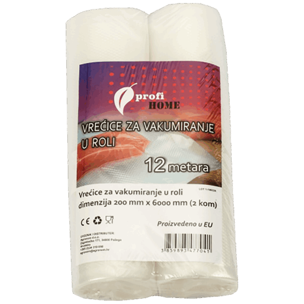 profi HOME Vrećice/Folije za vakumiranje u roli, 200 x 6000 mm, 2 kom - 453606