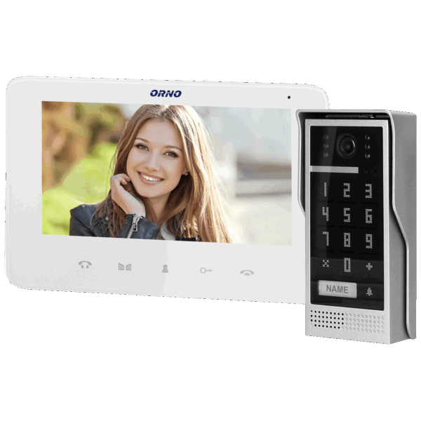 Orno Video interfon 7", set, Scuti - OR-VID-VP-1073/W