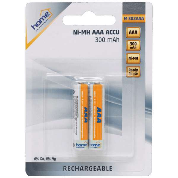home Baterija punjiva AAA, NiMh, 300mAh, blister 2 kom - M 302AAA