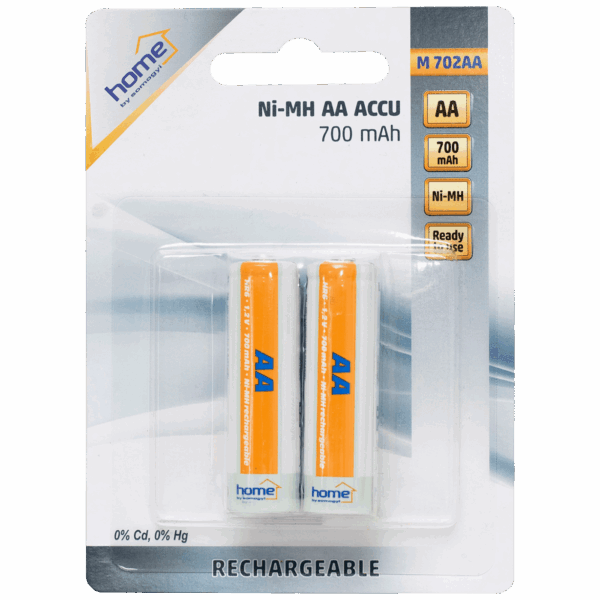 home Baterija punjiva AA, 700mAh, NiMh, blister 2 kom - M 702AA