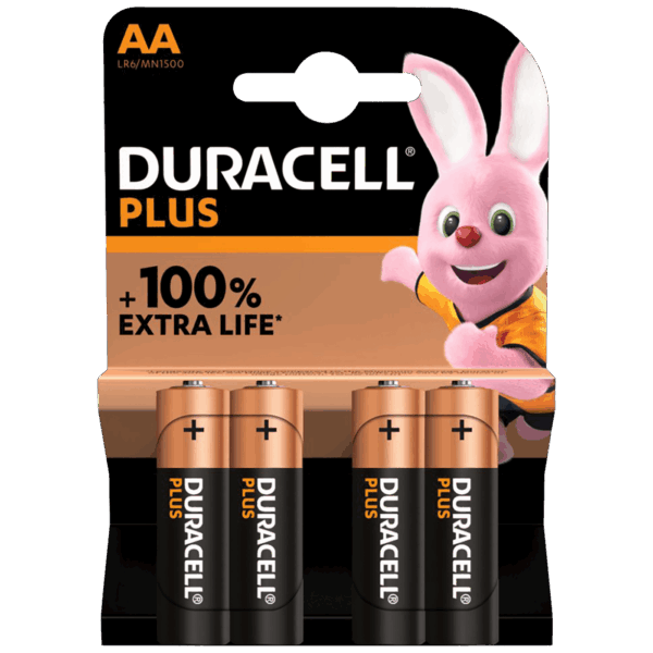 Duracell Baterija alkalna, AA, 1,5 V, blister 4 kom. - Mignon AA B4