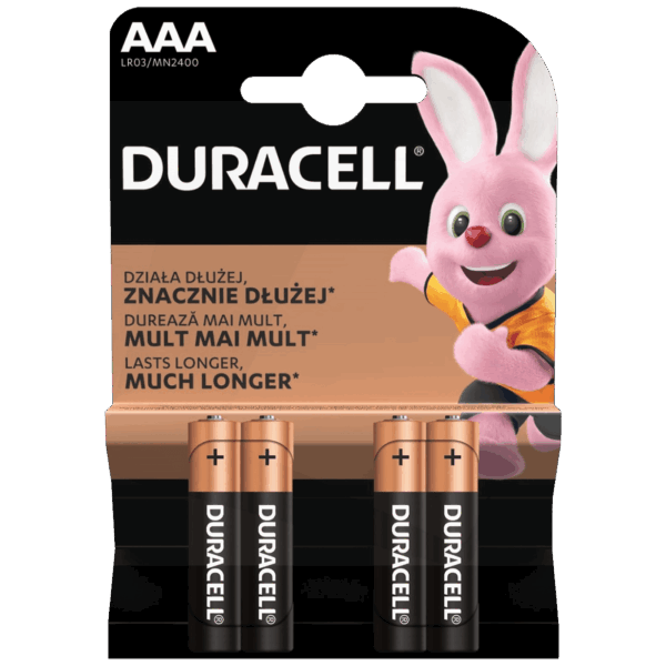 Duracell Baterija alkalna, AAA, 1,5 V, blister 4 kom. - Micro AAA B4