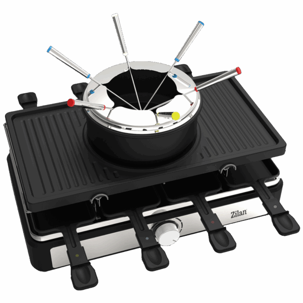 Zilan Električni Roštilj / Raclette / Fondue od sira, 3u1, 1400W - ZLN8856