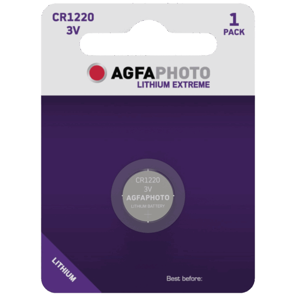 AgfaPhoto Baterija litijska CR1220, 3V dugmasta, blister pak. 1 kom. - APCR1220 B1