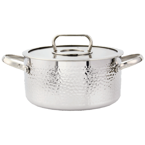 Zilan Lonac sa staklenim poklopcem, 24 cm, troslojno posuđe - ZLN1320