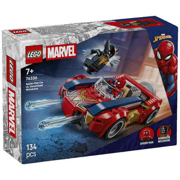 Lego Spider-Man car vs. Venomized Wolverine,Super Heroes Marvel - Spider-Man vs. Venomized Wolverine