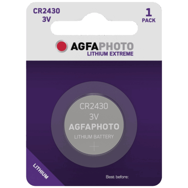 AgfaPhoto Baterija litijska, CR2430, 3 V, dugmasta, blister 1 kom - CR2430 B1
