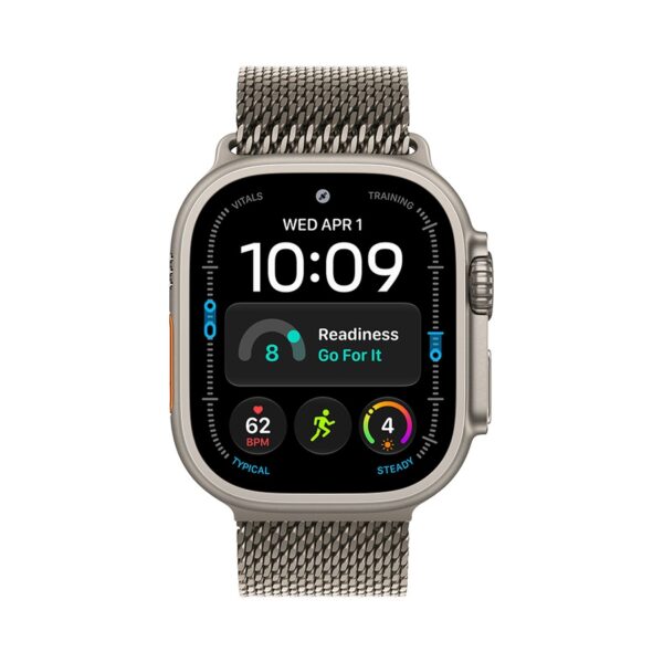 Apple Watch Ultra 4 49mm Titanium Case with Natural Titanium Milanese Loop - M mja94se