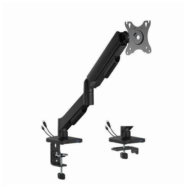 NOSAČ ZA MONITOR GEMBIRD MA-DA1U-01, Adjustable desk display mounting arm with USB ports, 17”-32”, do 9kg